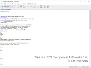 TeXworks 0.6中的.tex文件截图