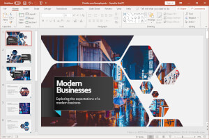 Microsoft PowerPoint 2019中.potx文件的屏幕截图