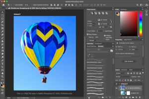 Adobe Photoshop CC 2020中.psdc文件的屏幕截图