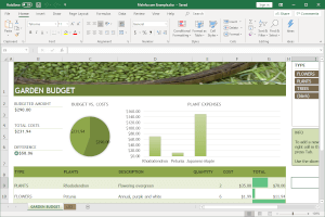 Microsoft Excel 2019中.xlsx文件的屏幕截图