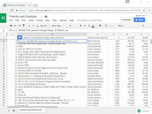 Google Sheets中的.gsheet文件的屏幕快照（Google Drive）