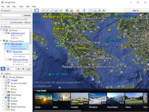 Google Earth 7中的.kml文件截图