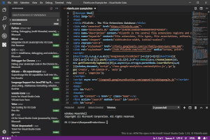 Microsoft Visual Studio代码1中.htm文件的屏幕截图