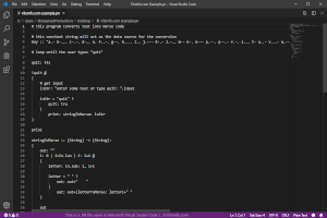 Microsoft Visual Studio代码1中.pn文件的屏幕截图